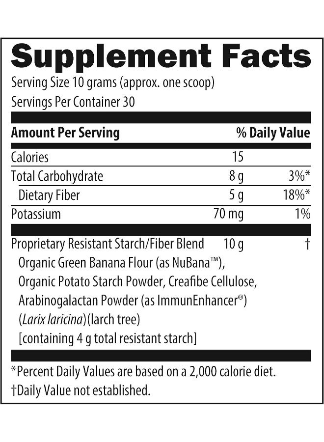 Designs for Health PaleoFiber RS - Fiber Supplement Powder with Resistant Starch - Organic Green Banana Flour + Organic Potato Starch Powder, Non-GMO + Unflavored (30 Servings / 300g) - Image 4